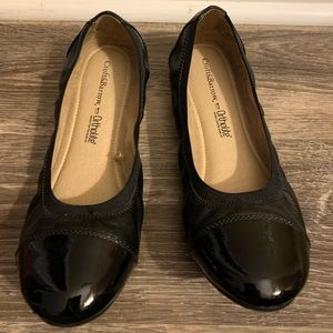 Croft and barrow Ortholite black flats 8.5 M